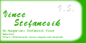 vince stefancsik business card